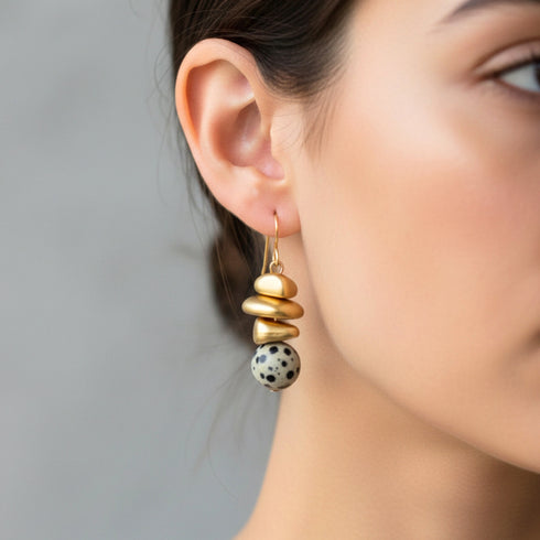 MANI EARRINGS| עגילי אבנים טבעיות