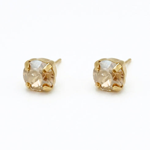 POKA CHAMP EARRINGS |עגילים בציפוי זהב וקריסטלים