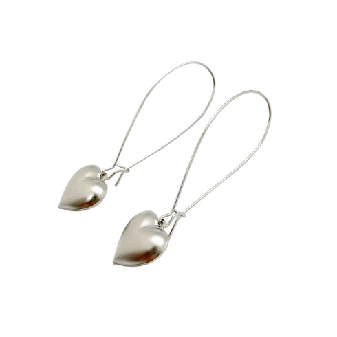 ROSEY SILVER| עגילי לב בציפוי זהב