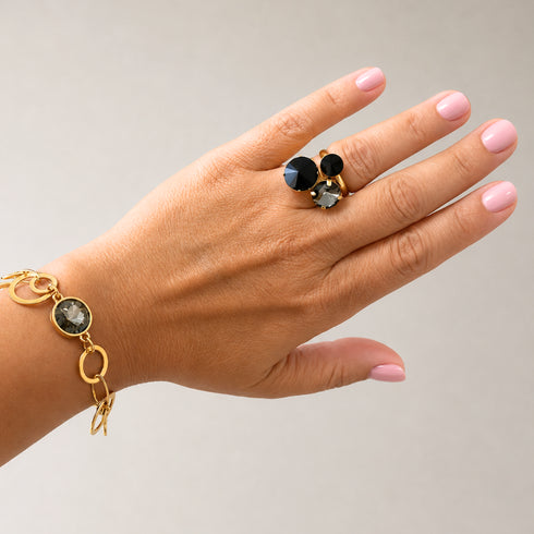 VIDA CRYSTAL BRACLET| צמיד בציפוי זהב