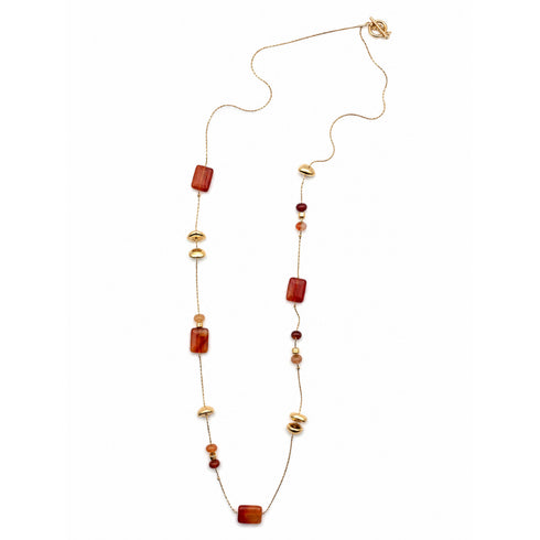 ROMO NECKLACE | שרשרת ארוכה בציפוי זהב