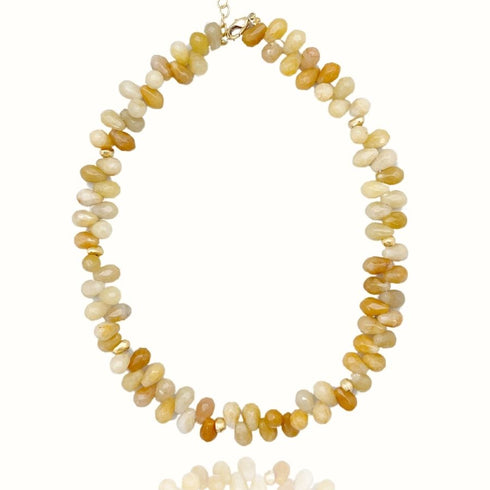 CHOKER  SET APRICOT|סט אבנים טבעיות