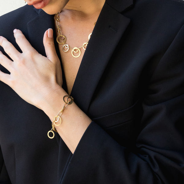 VIDA BRACLET GOLD| צמיד חישוקים בציפוי זהב