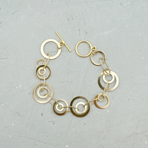 VIDA BRACLET GOLD| צמיד חישוקים בציפוי זהב