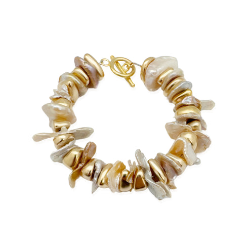 BRACELET MONT PEARLS| צמיד בציפוי זהב