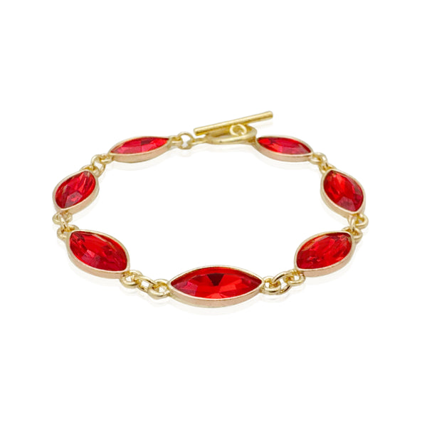 ABBY RED BRACELET | צמיד בציפוי זהב