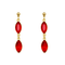 ABBY RED EARRING | עגילים בציפוי זהב