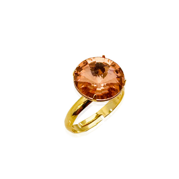 LOLA PINK RING| טבעת  בציפוי זהב