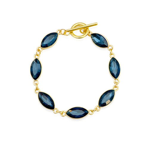 ABBY BLUE BRACELET | צמיד בציפוי זהב