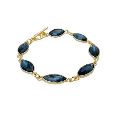 ABBY BLUE BRACELET | צמיד בציפוי זהב