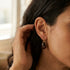 LIV BORDO EARRINGS |עגילים בציפוי זהב וקריסטלים