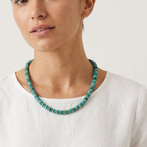 OCEAN NECKLACE|שרשרת אבנים טבעיות בציפוי זהב