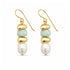 PACIFIC PEARL EARRINGS-עגילי  פנינים  ואבנים טבעיות