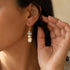 PACIFIC PEARL EARRINGS-עגילי  פנינים  ואבנים טבעיות