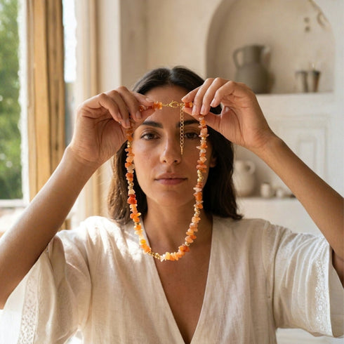 CHOKER PURE ORANGE |שרשרת קולר בציפוי זהב