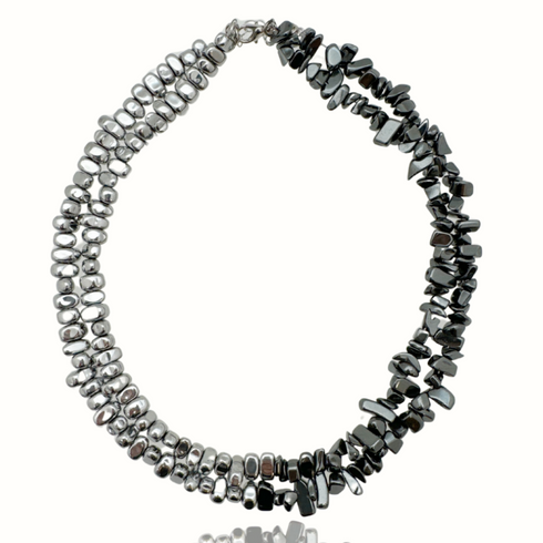 LILA SILVER BLACK | שרשרת קצרה
