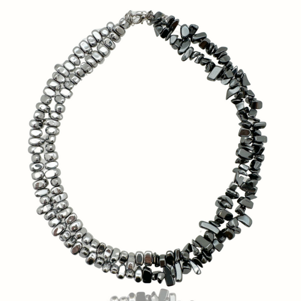 LILA SILVER BLACK | שרשרת קצרה