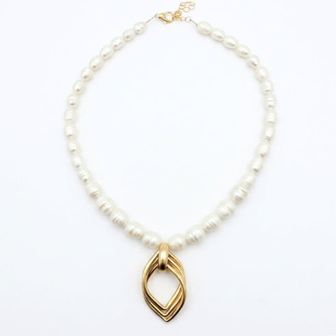 LOTUS PEARLS| שרשרת פנינים קצרה