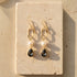 MOON PEARL CRYSTAL EARRINGS| עגילים פנינים טבעיות