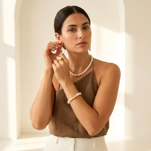 MARONA PEARLS SET| סט תכשיטים פנינים טבעיות