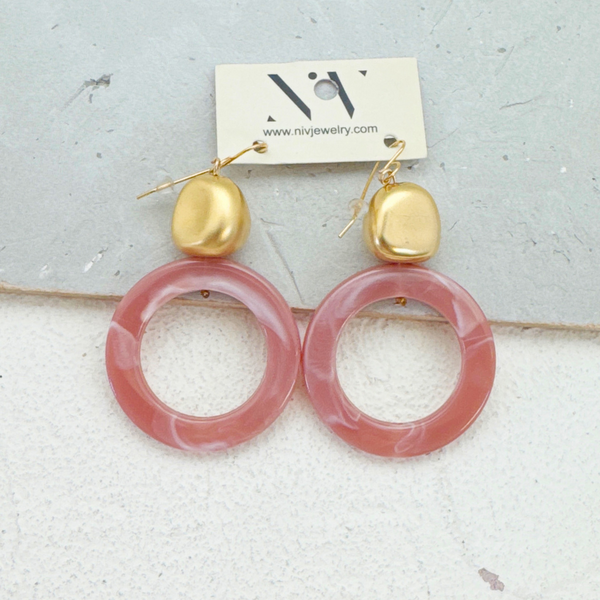 LUCCI PINK#43-עגילים