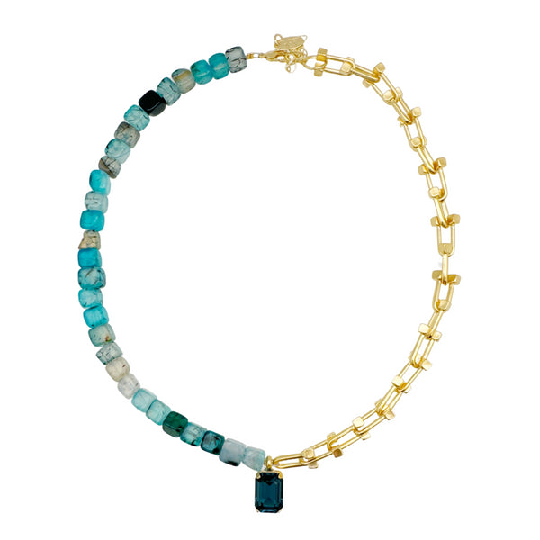 CHOKER VERDE MIX|שרשרת קולר בציפוי זהב