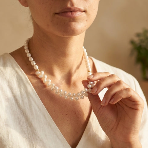 MENIFA NECKLACE  |שרשרת פנינים מתורבתות