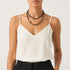 JUNA LONG NECKLACE  |שרשרת המטייט וחרוזי מתכת בציפוי זהב