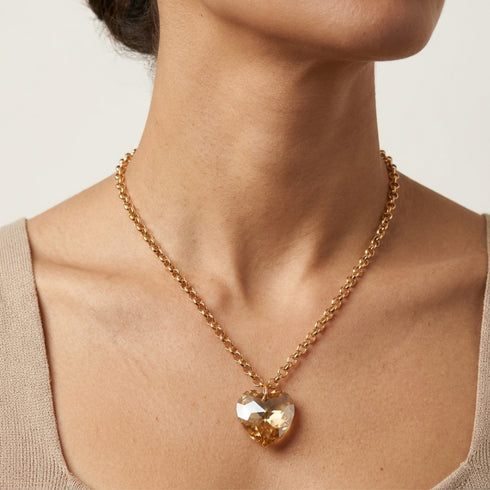 AMBER| שרשרת לב קצרה
