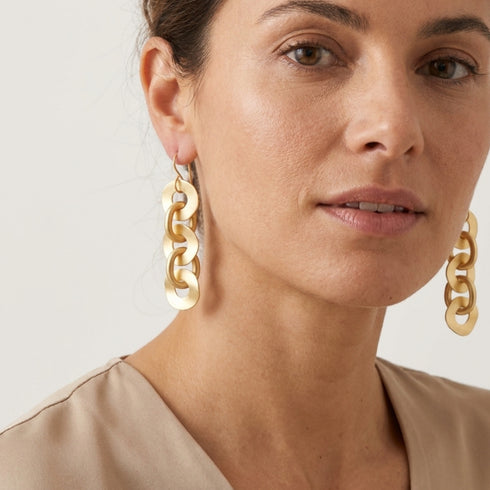 COIN EARRINGS|עגילים ארוכים בציפוי זהב