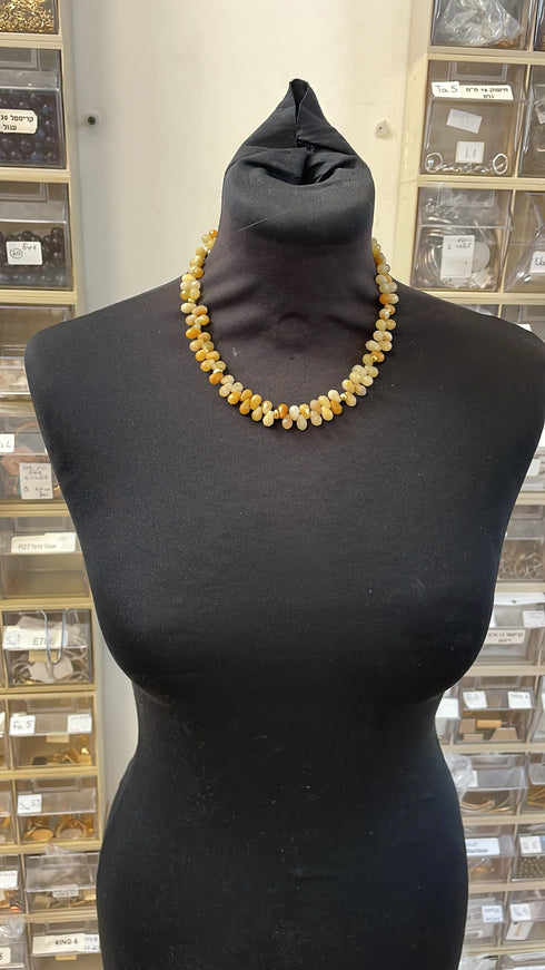 CHOKER  SET APRICOT|סט אבנים טבעיות