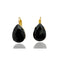 LIV BLACK EARRINGS |עגילים בציפוי זהב וקריסטלים