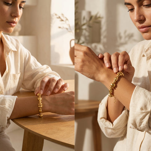 MELANIA BRACELET GOLD | צמיד בציפוי זהב