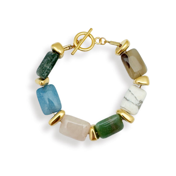 UNO BRACELET | צמיד אבנים טבעיות צבעונית