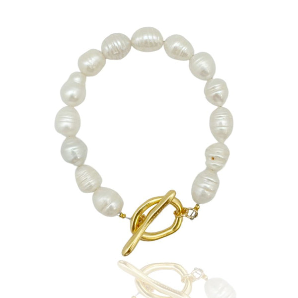 SON BRACELET|צמיד בציפוי זהב עם פנינים