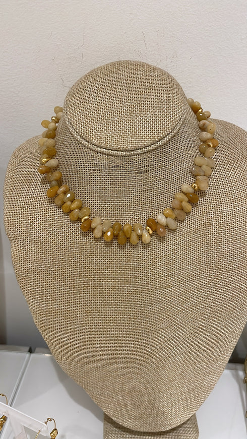 CHOKER  SET APRICOT|סט אבנים טבעיות