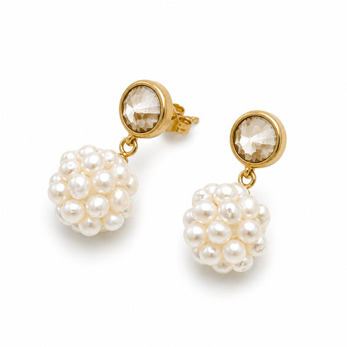 FLORA STUD EARRING|עגילים בציפוי זהב