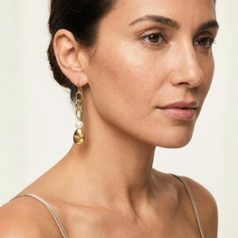 HADI EARRINGS |עגילי פנינים טבעיות