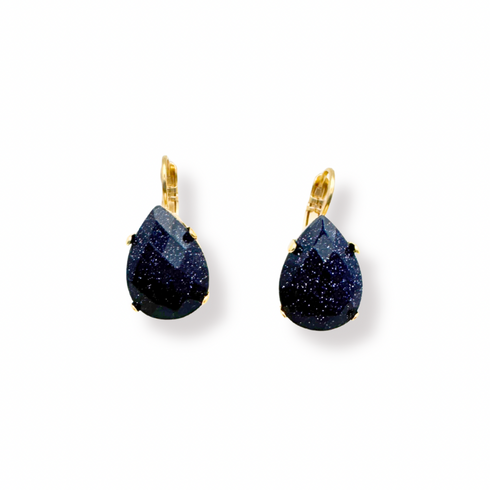 LIV SHINY EARRINGS |עגילים בציפוי זהב וקריסטלים
