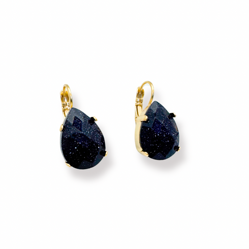 LIV SHINY EARRINGS |עגילים בציפוי זהב וקריסטלים