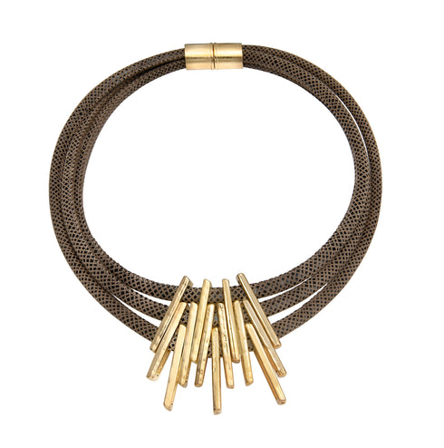 SALL MOCHA SET |שרשרת ועגיל תואם בציפוי זהב