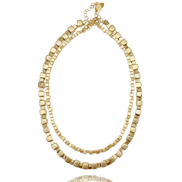 CHOKER  BETH SET |שרשרת קולר בציפוי זהב סט