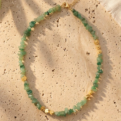 BOSSO NECKLACE GREEN | שרשרת  אבנים טבעיות