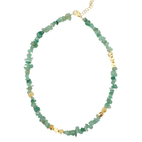 BOSSO NECKLACE GREEN | שרשרת  אבנים טבעיות