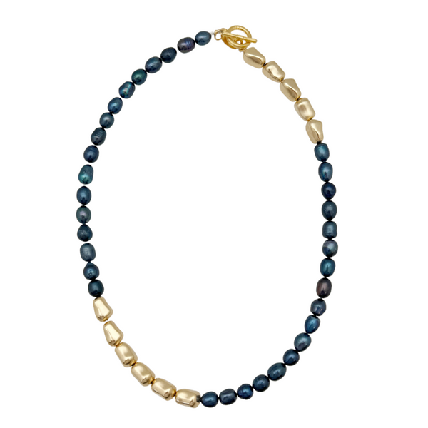 VIVIANA BLUE| שרשרת פנינים קצרה
