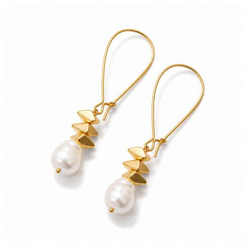 SYNTHIA EARRINGS|  עגילי פנינה מתורבתת
