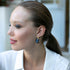 LIV DARK BLUE EARRINGS |עגילים בציפוי זהב וקריסטלים