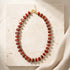 CHOKER ROBIN BORDO|שרשרת קולר בציפוי זהב
