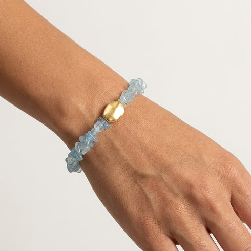 ISLA LIGHT BLUE | צמיד אבנים טבעיות