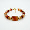 LINA RED BRACELET  |צמיד אבנים טבעיות